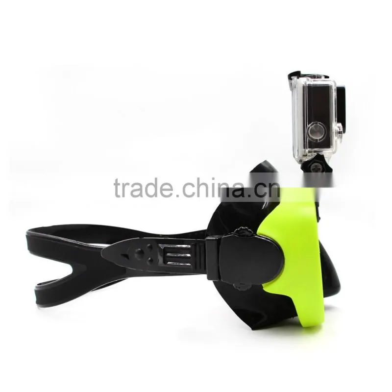 Silicone Diving Glass Mask with Detachable Screw Mount Diving Mask for Sports Camera Go Pro Hero3/3+/4
