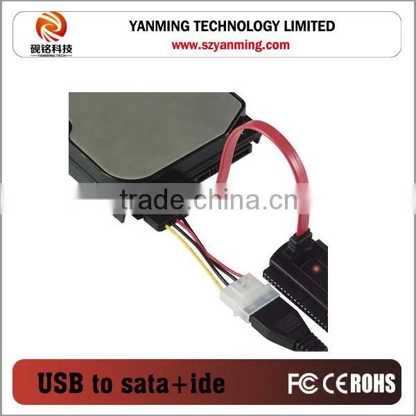 USB 2.0 To SATA IDE Cable For External Hard Disk HDD + Power Supplier