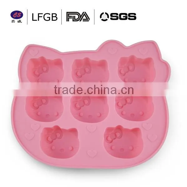 With stock! factory price popular hello kitty shape silicone cake mould