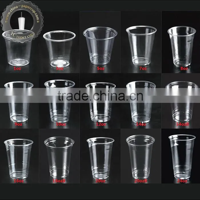 cold drink ice cream clear PET cups and lids