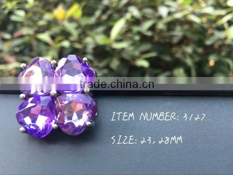 Acrylic Plastic rhinestone button sewing retail wholesale flower center cheap big colorful button shank etsy hotsale amazon