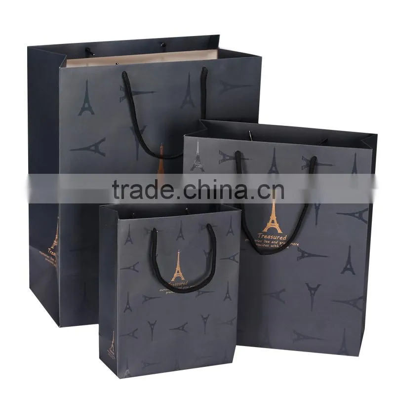 France style paper bag paper bag gift bag shopping paper bag low price customized logo