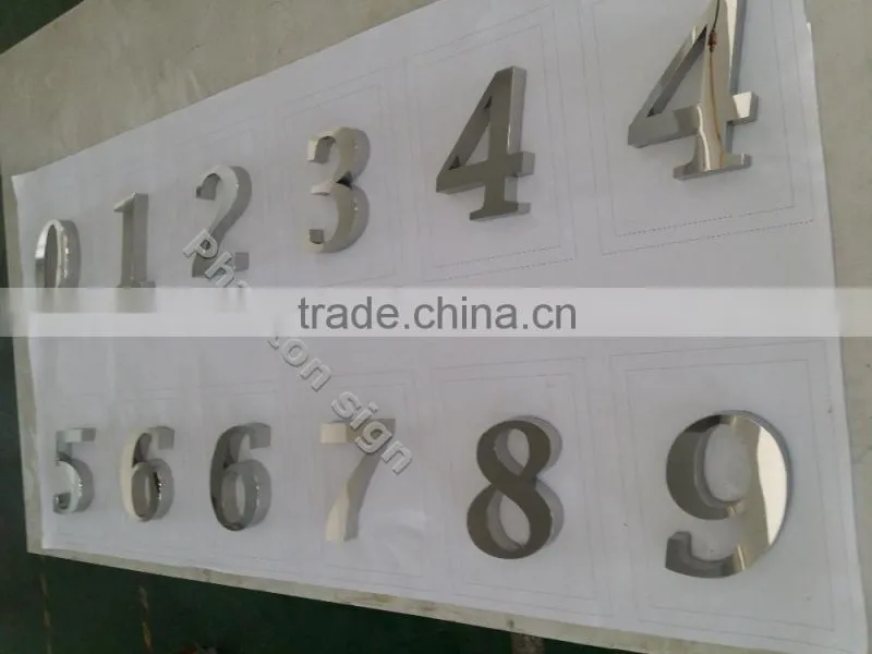 High quality anti-rust high luminance waterproof #304 led backlit stainless steel letters and number