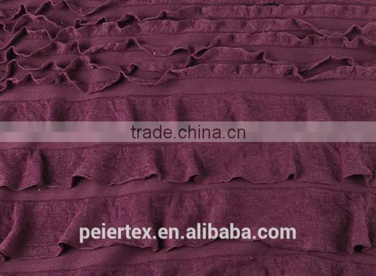 fancy anti static peach finish tricot shiny breathable polyester fabric spandex tubular fabric