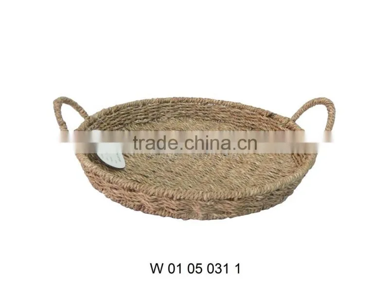 Square Seagrass Tray for Serving Tea