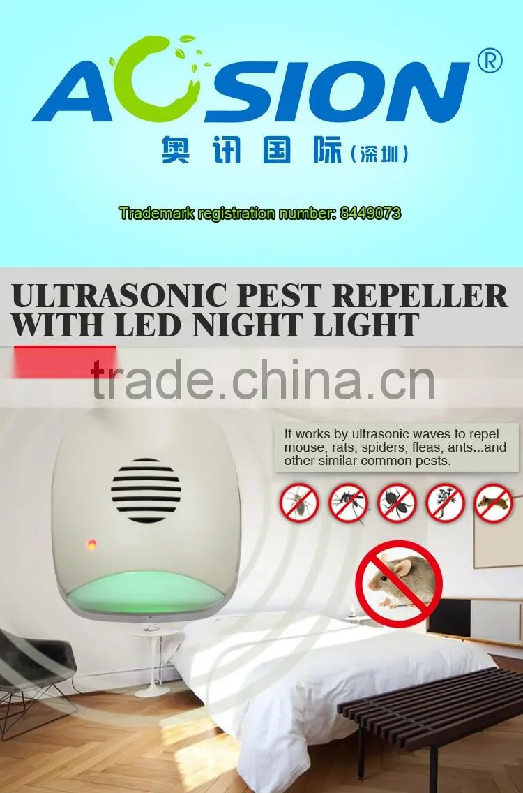 For good life With LED Night Light Mini Plug-in Electronic Ultrasonic anti cockroach