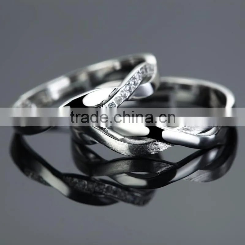 loyal couple infinity symbol S925 Silver plain engagement couple rings