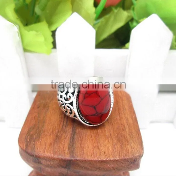 High Quality and Luxury Fashion Antique turquoise blue stone ring