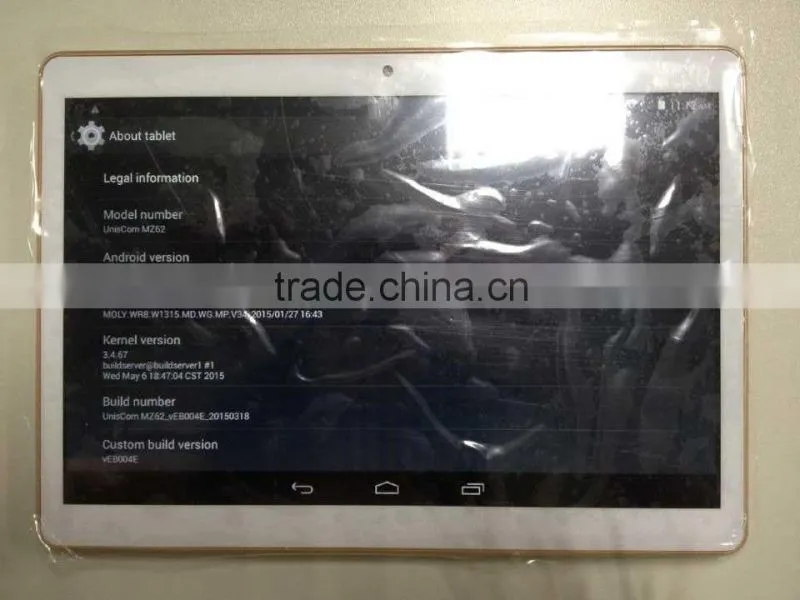 android4.4 quad core ips screen 3g wcdma tablet pc 9.6inch 1GB RAM 16GB FLASH