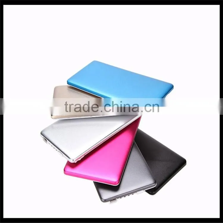 2016 Colorful Slim Portable 3200mAh Power Bank With Usb Micro Cable