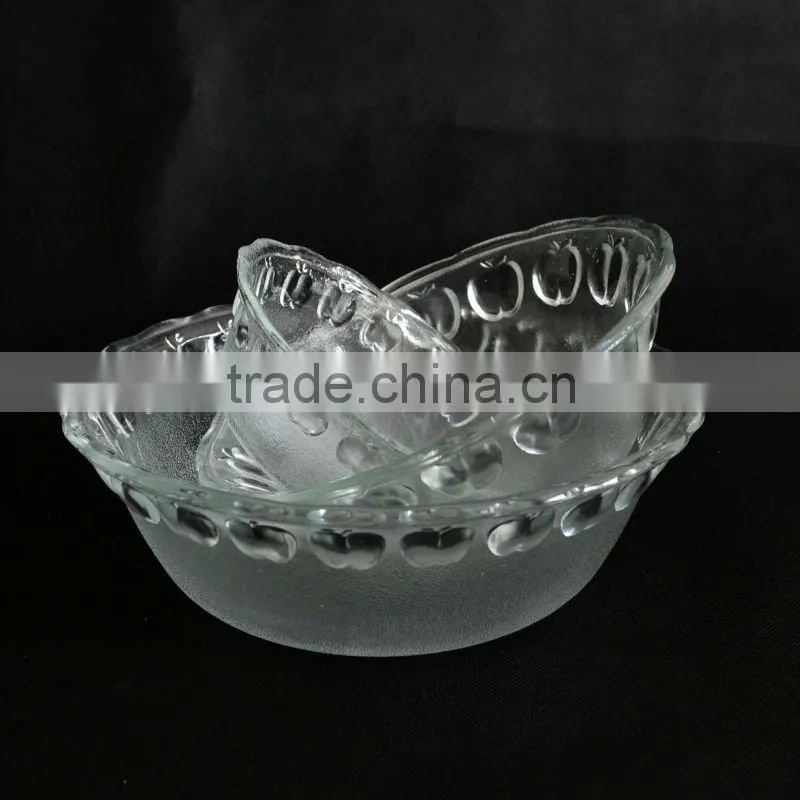 flower shape clear glass bowl set