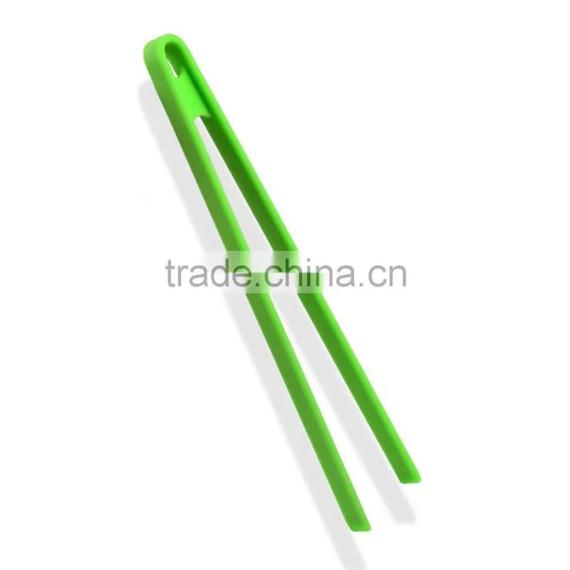 Easy To Clean Heat-Resistant Apple Green Food Tongs Silicone Kichen Tongs