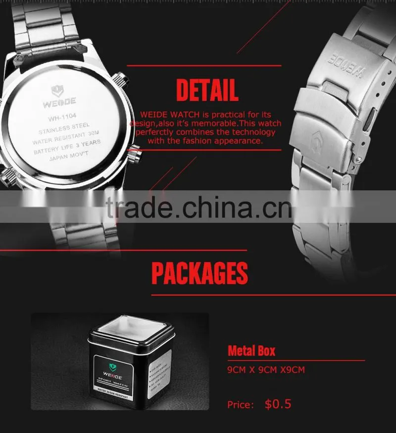 WH1104 Brand Name Men Watches Weide Quartz Hand Watch