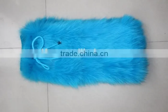Deluxe Style Pretty Ladies Fox Fur Leg Warmes High Knee Fur Socks Fur Boots Warmers