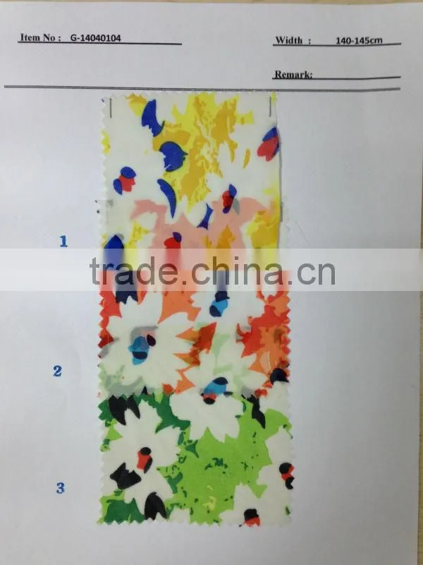 US$ 1/M up Chiffon Print Fabric Textile Stock Stocklot:G-14040104