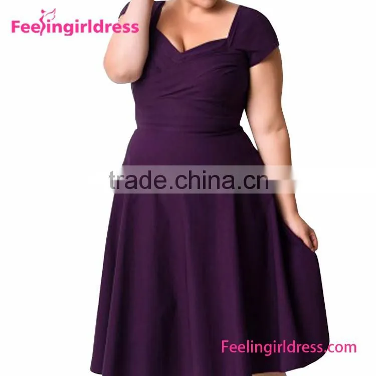 Plus Size Cocktail Ballroom Dance Dress For Fat Lady