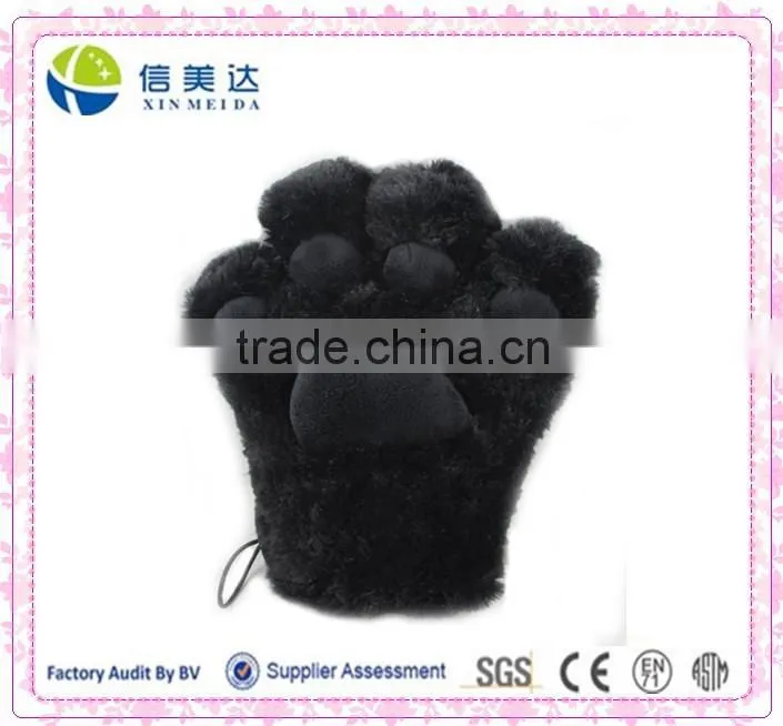 Black Bear Paw Plush Glove Toy Children Cosplay Doll
