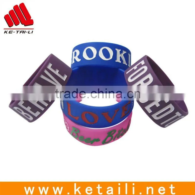 colorful sport silicone wristband for Christmas gift , we are manufacture