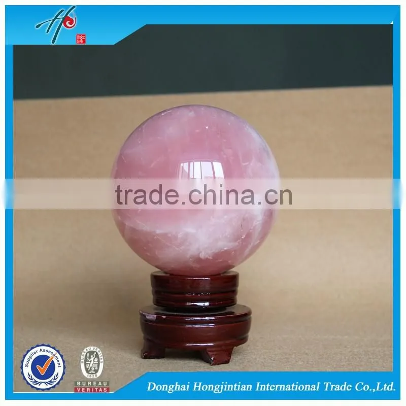 HJT Nature Rose crystal ball personalized quartz sphere
