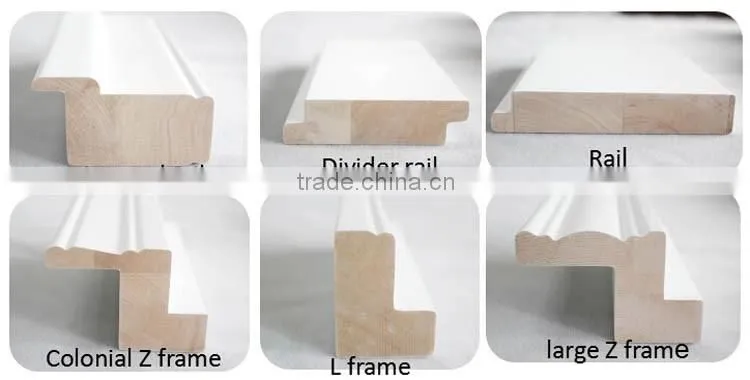 Primer wooden window louver shutter blade