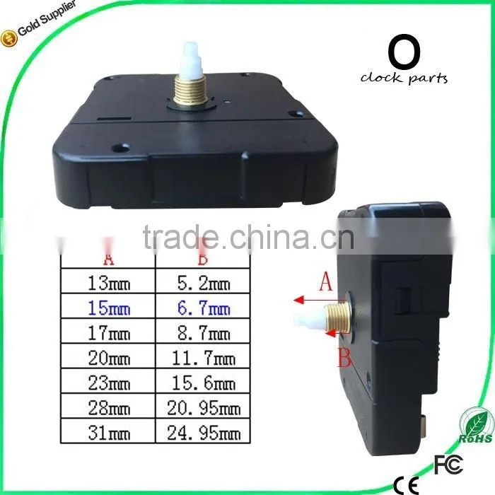 Top Quality Quartz Wall Clock Mechanism with a Plastic Hanger