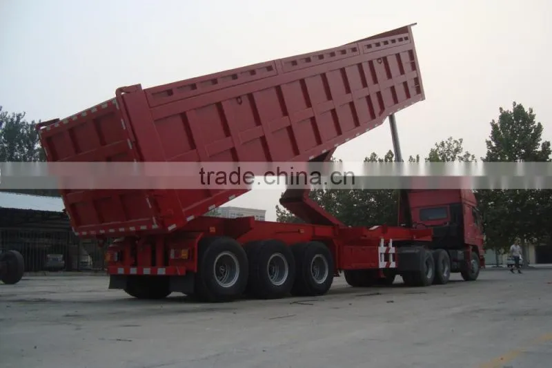 CIMC widely used hydraulic lifting 3 axle tipper semi trailer