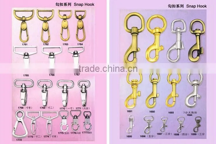 Guangzhou supplier metal chrome snap hook spring hook