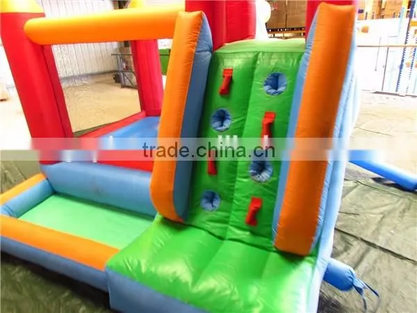 happy inflatable bouncer combo,giant inflatable bouncer slide with pool for kids