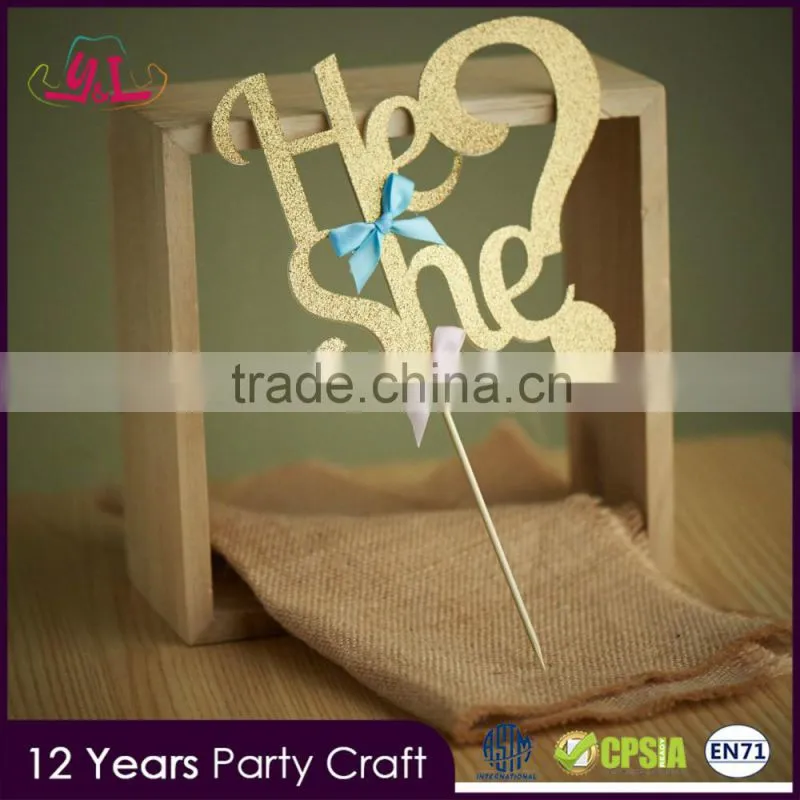 2016 Cake Accessories Gender Reveal Party Decoration
