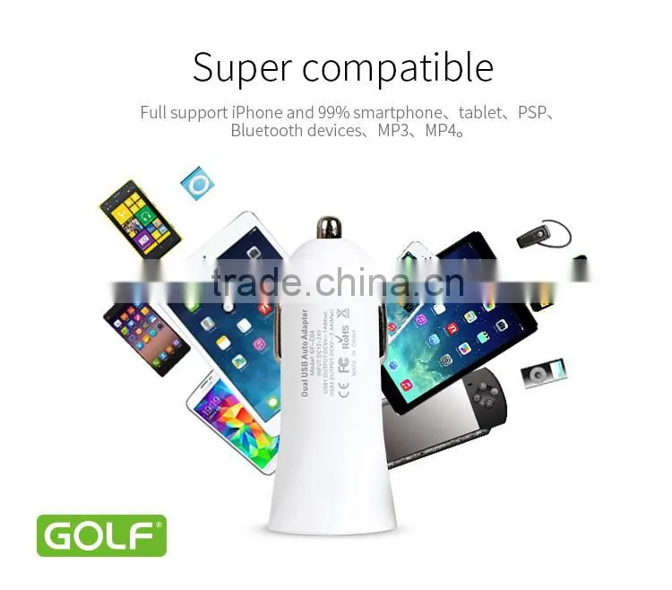 golf new dual usb car charger new products looking for distributor faster business opportunities distributor