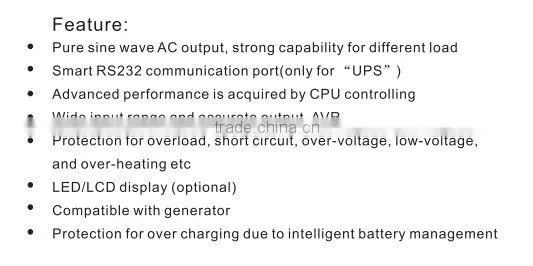 High Performance pure sine wave home inverter 1KW-10KW