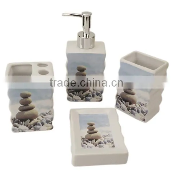 simple toothbrush holder ceramic bathroom set