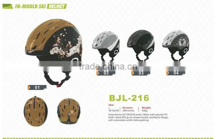 Elegant Soft Touching EPS Ski Helmet For teenagers and Adults