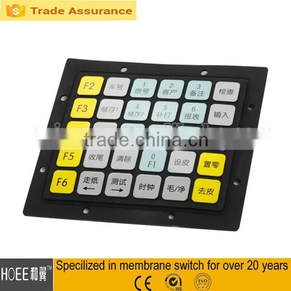 Custom Silicone Rubber Tactile Membrane Silk Printing Flexible Silicone Key Button