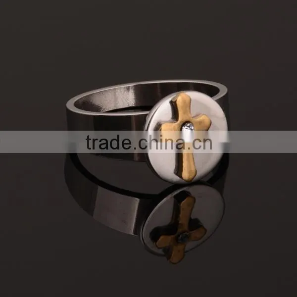 Stainless Steel Cross Ring