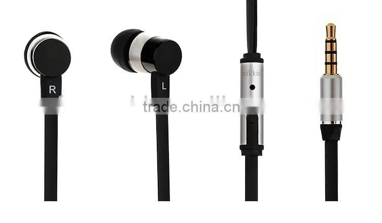 China OEM promotional metal earphone with mic