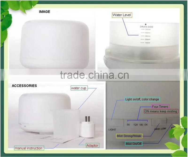 2013 500ml mini aroma diffuser BK-EG-FD04
