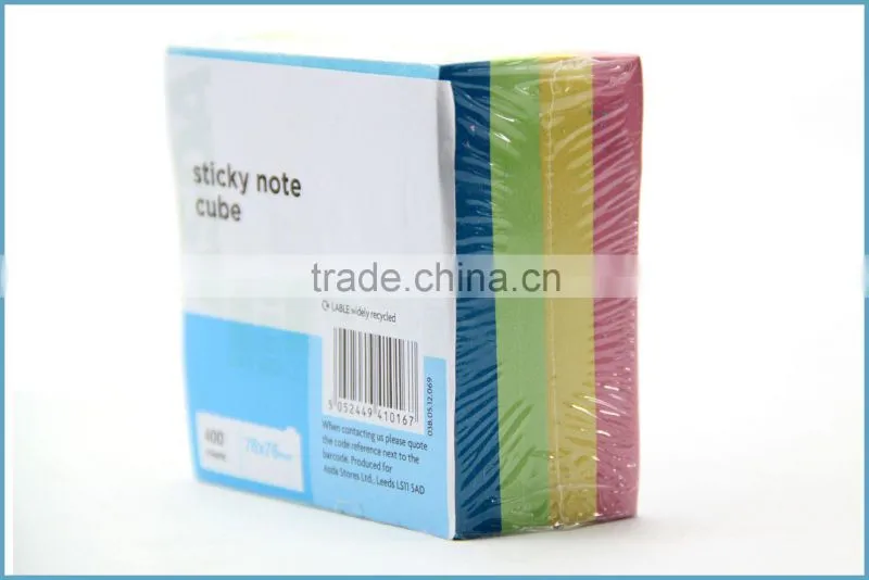 Colored Sticky Cube Note Holder for Asda Stores