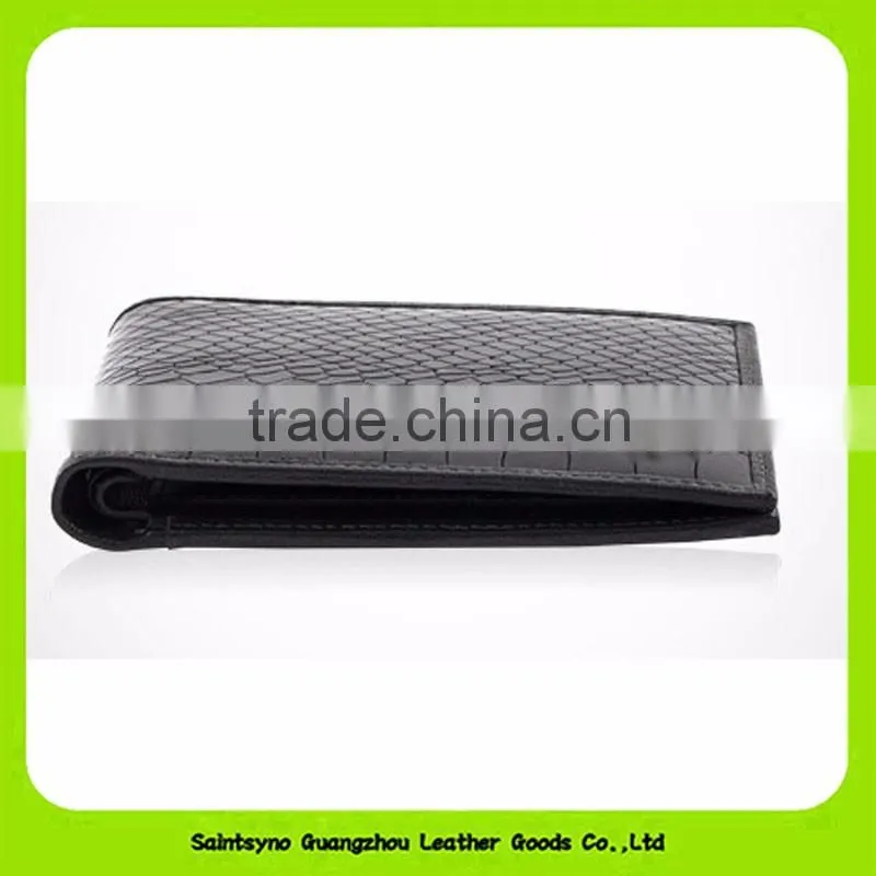 16419 England style Bi-fold Faux Leather multipurpose wallet for men