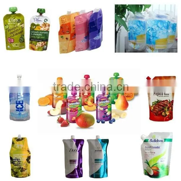 Factory customized standing up plastic food packaging bag