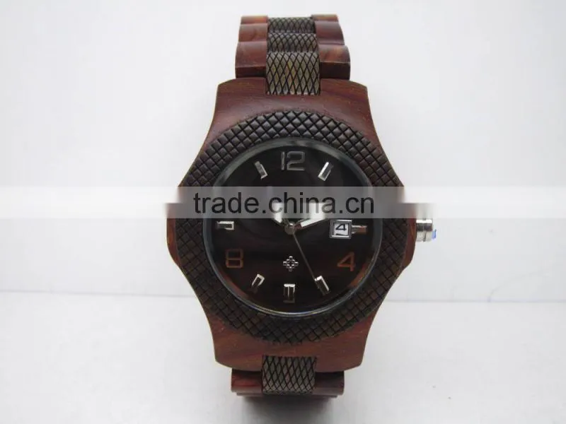 Natural Maple Wood and Red Rose sandal wood Watch For Man Wholesale Wood Watch hand craft gifts