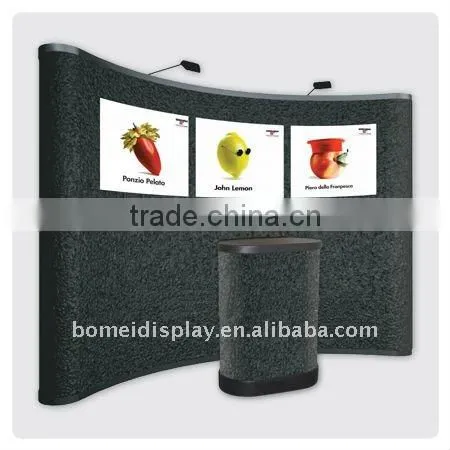 Cheap easy assembled 3*3/3*4 aluminum magnetic pop up display stand