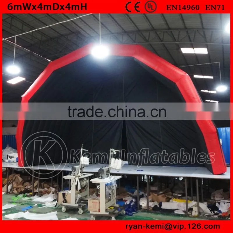 6mWx4mDx4mH red black giant inflatable stage cover tent oxford cloth inflatable tent large inflatable room events tent