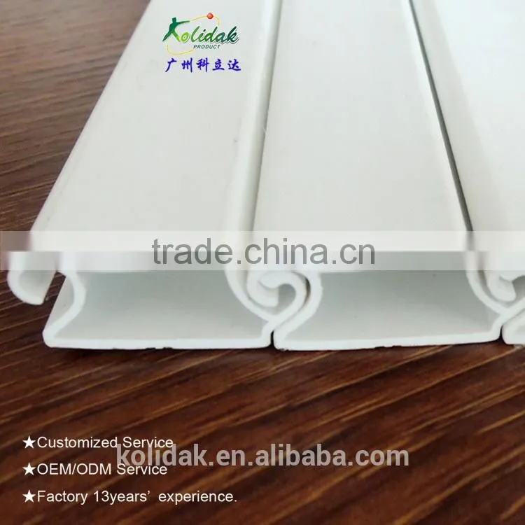 Plastic extrusion White PVC profile for rolling door