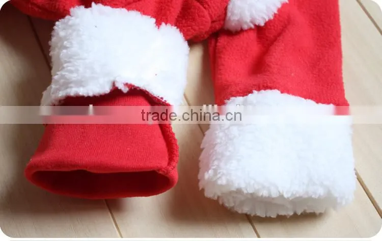 2015 trade assurance Santa claus style baby christmas costume with hat