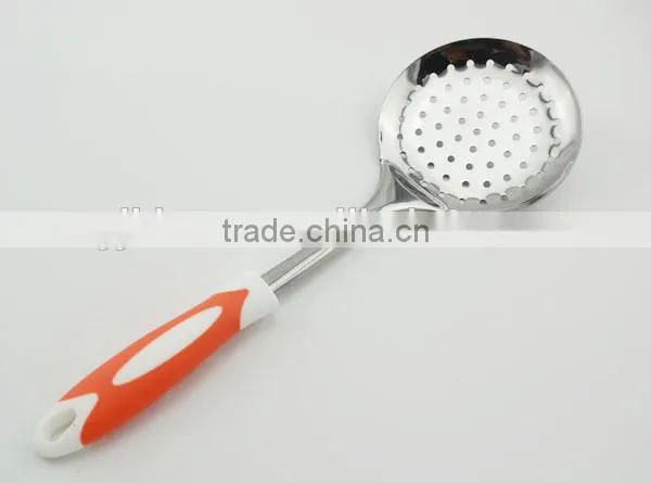 Pretty design stainless steel super size slotted spoon skimmer