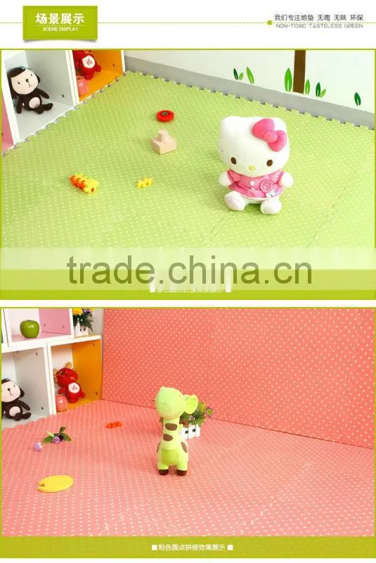 high quality colorful print polka dot indoor foam play area