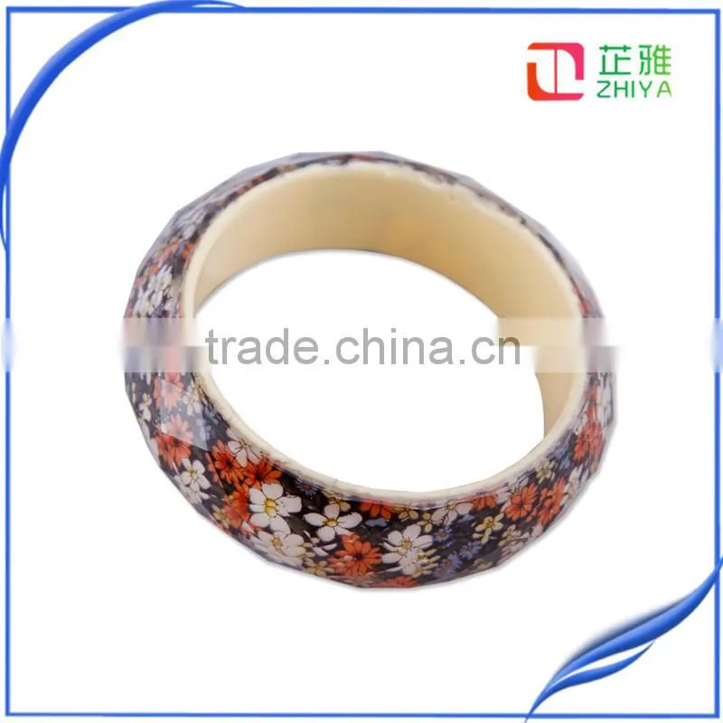 2015new fashion silicon bracelet clear resin solid bracelets zya
