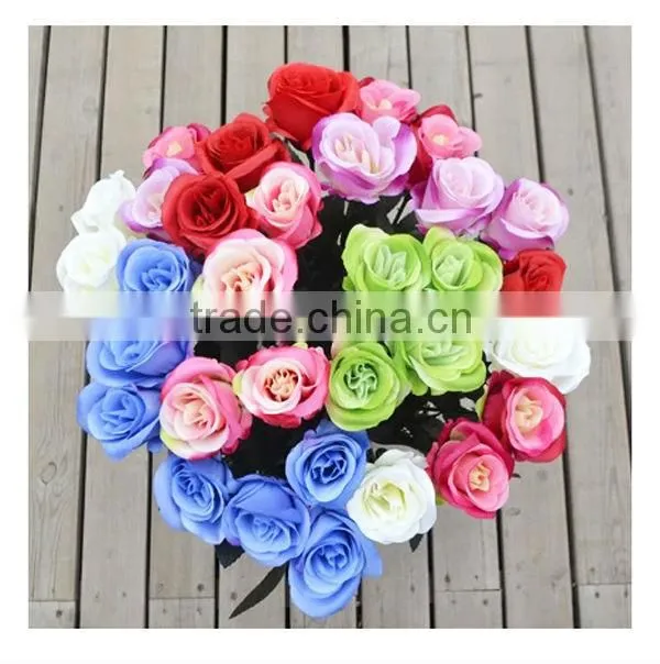 Newest real touch valentine rose flower/decorative rose flower,artificial rose