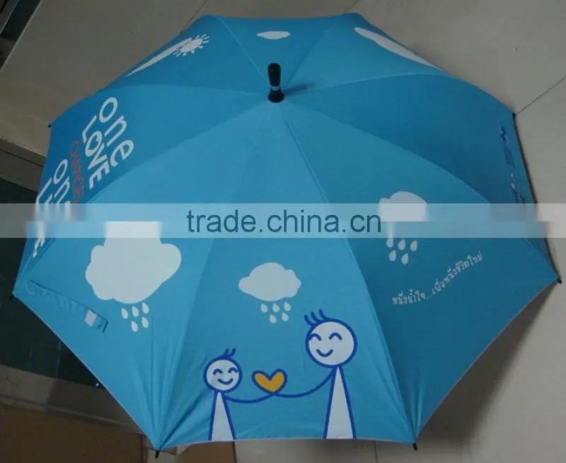 strong automatic customized hospital advertising anti-skidding walking stick umbrella